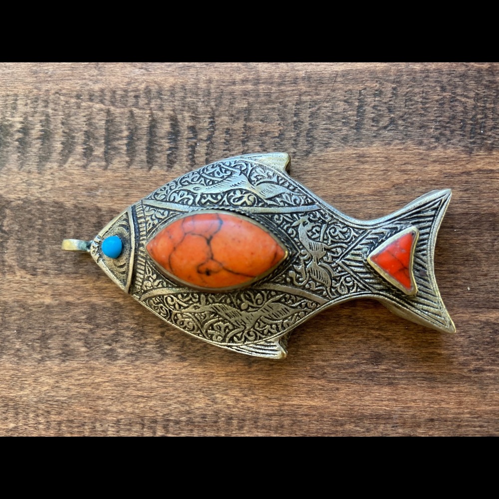 Middle Eastern Vintage fish pendant